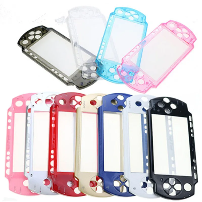 Brand NEW Transparent Protector Front Case For PSP 1000 PSP1000 Console Faceplate Red Color