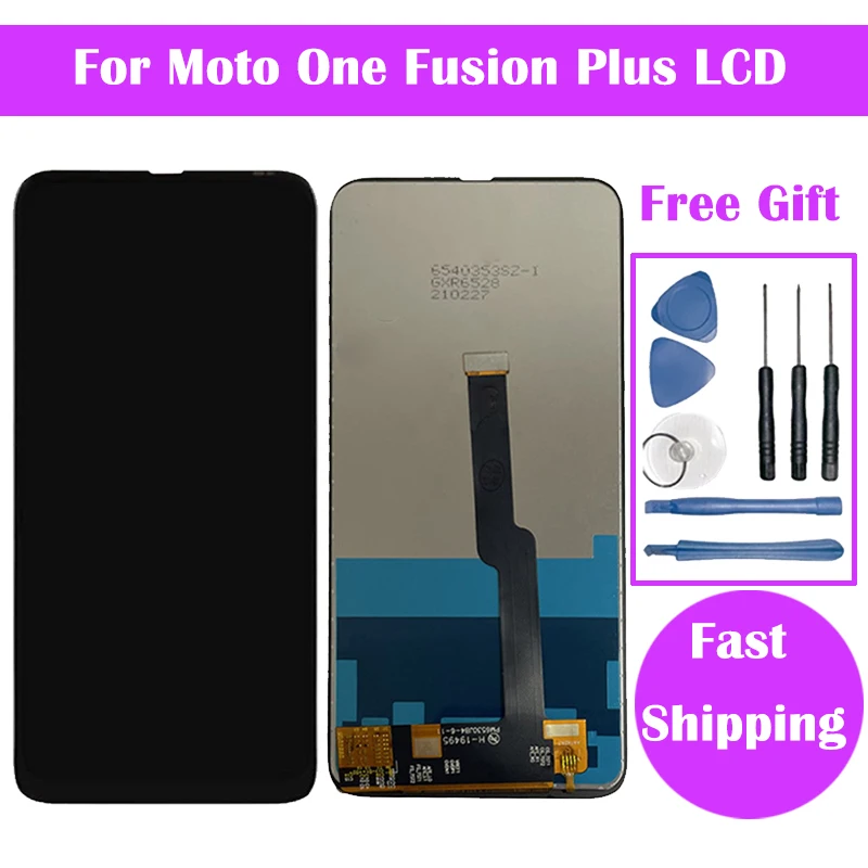 For Motorola For Moto One Fusion Plus LCD Display Touch Screen Digitizer Assembly Replacement Free Shipping