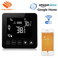 Wifi thermostat Alexa Programmable Smart Thermostat Voice Gas Boiler Electric Underfloor Heating Central Heating 110V 220V