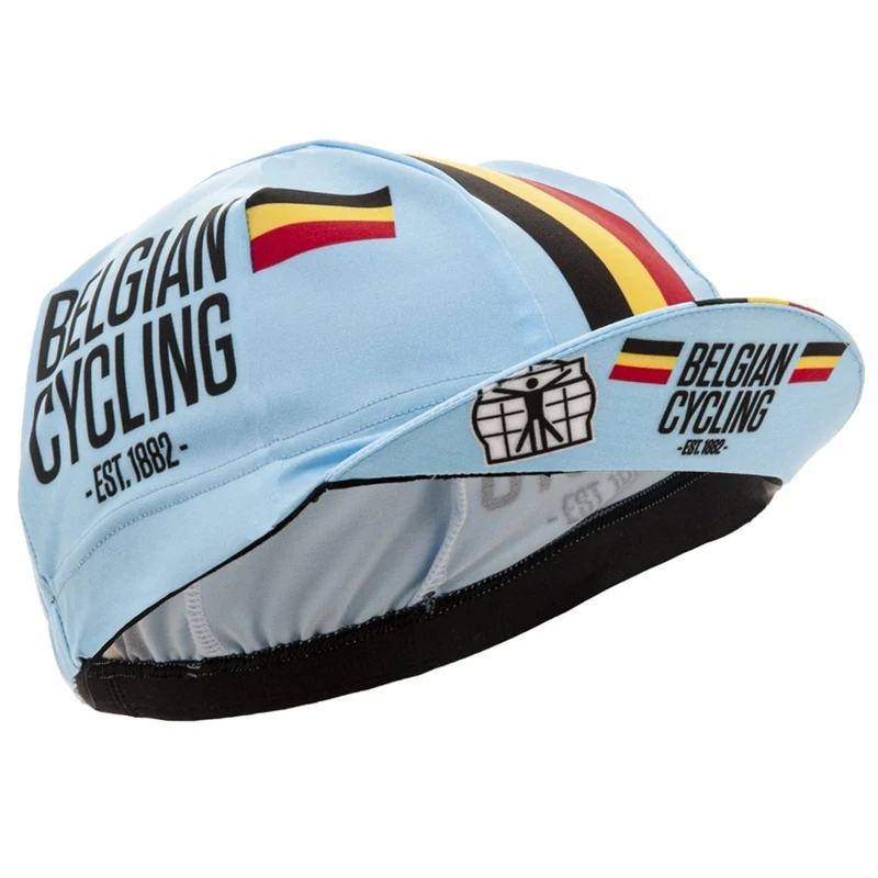 Men And Women Blue Belgium Team Cycling Caps / Scarfs / Headwear MTB / ROAD Bike Riding Hat One Size Fts All