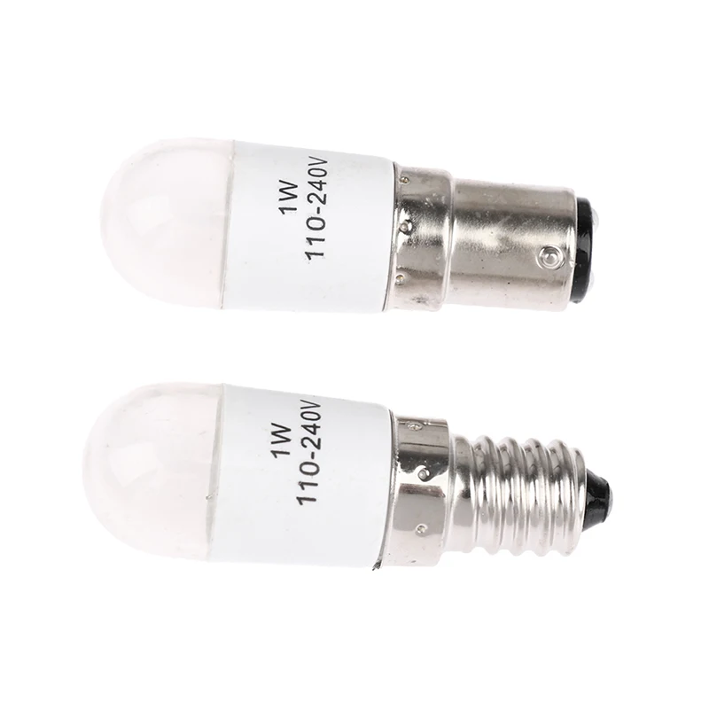 1Pc Sewing LED Blub BA15D/E14 Light Bulbs AC 110-240V 1W Home Sewing Machine Bulb Lamp