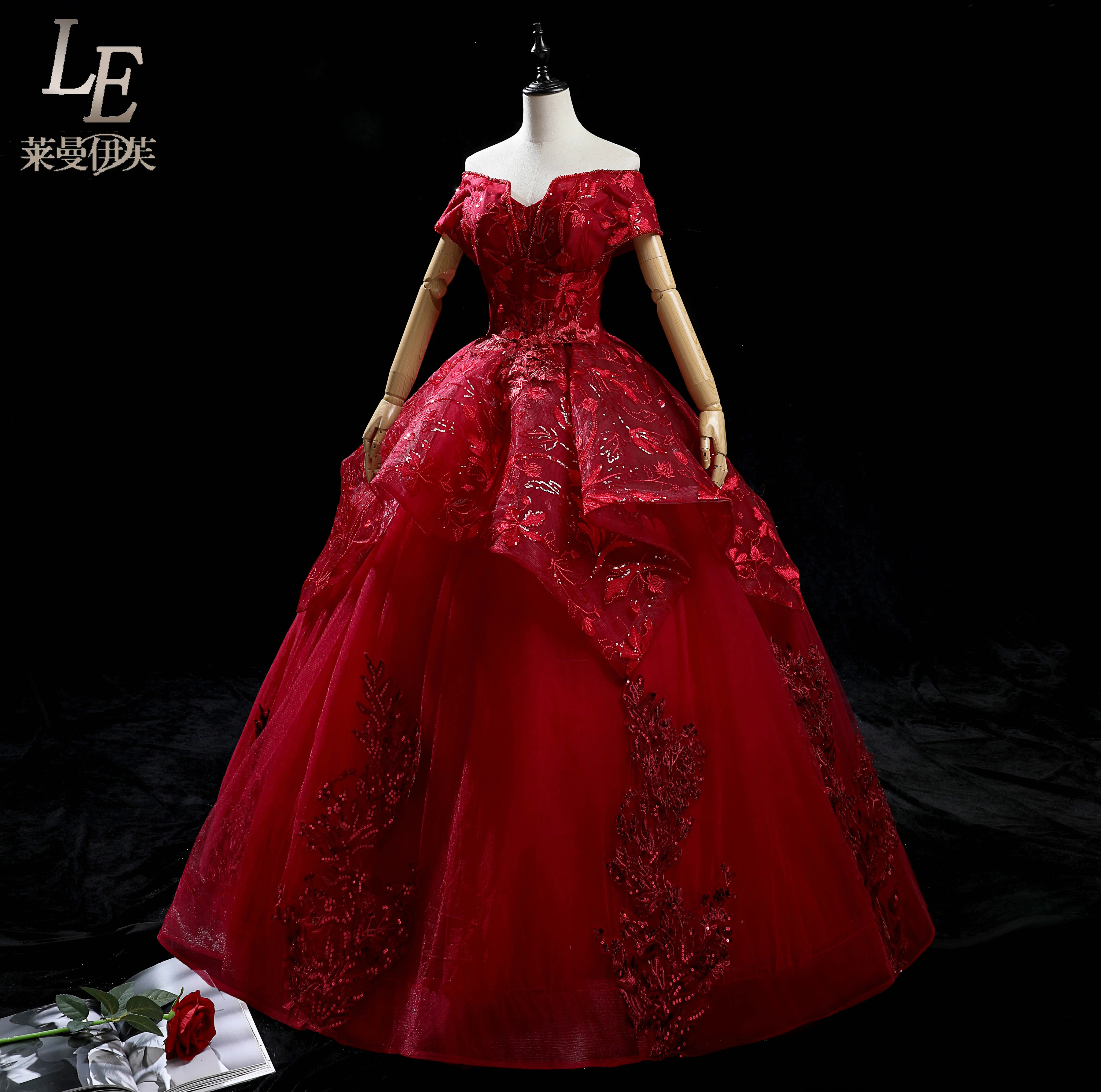 luxury wine red beading embroidery shawl collar royal queen long dress medieval Renaissance Victoria ball gown/customs size make