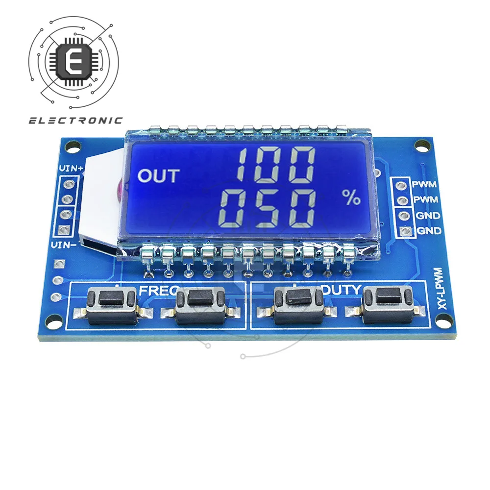 1Hz-150Khz Signal Generator Module Adjustable PWM Pulse Frequency Function Generator Duty Cycle TTL LCD Display 5V DC 12V 24V