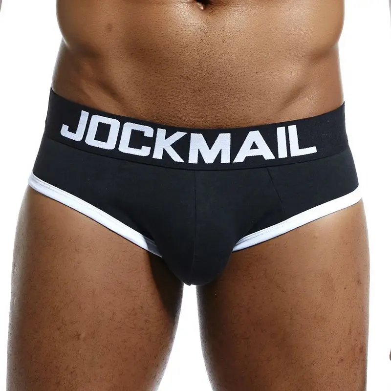 JOCKMAIL Brand Sexy Men Underwear Backless Buttocks cuecas open back calzoncillos hombre slip Gay Underwear male panties