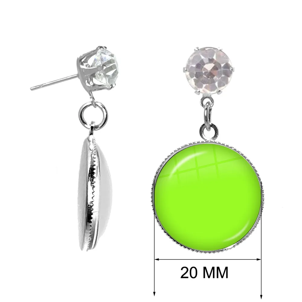 Pendientes de gota con foto personalizada para mujer y niña, aretes redondos con nombre personalizado, cúpula de cristal, joyería personalizada,