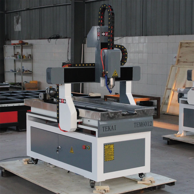 TEM6012 Cnc 3d Router Aluminum Plate Carve Router Cnc Machine 6090 6012 Kit 4th Axis ATC Servo Motor Desktop Machinery
