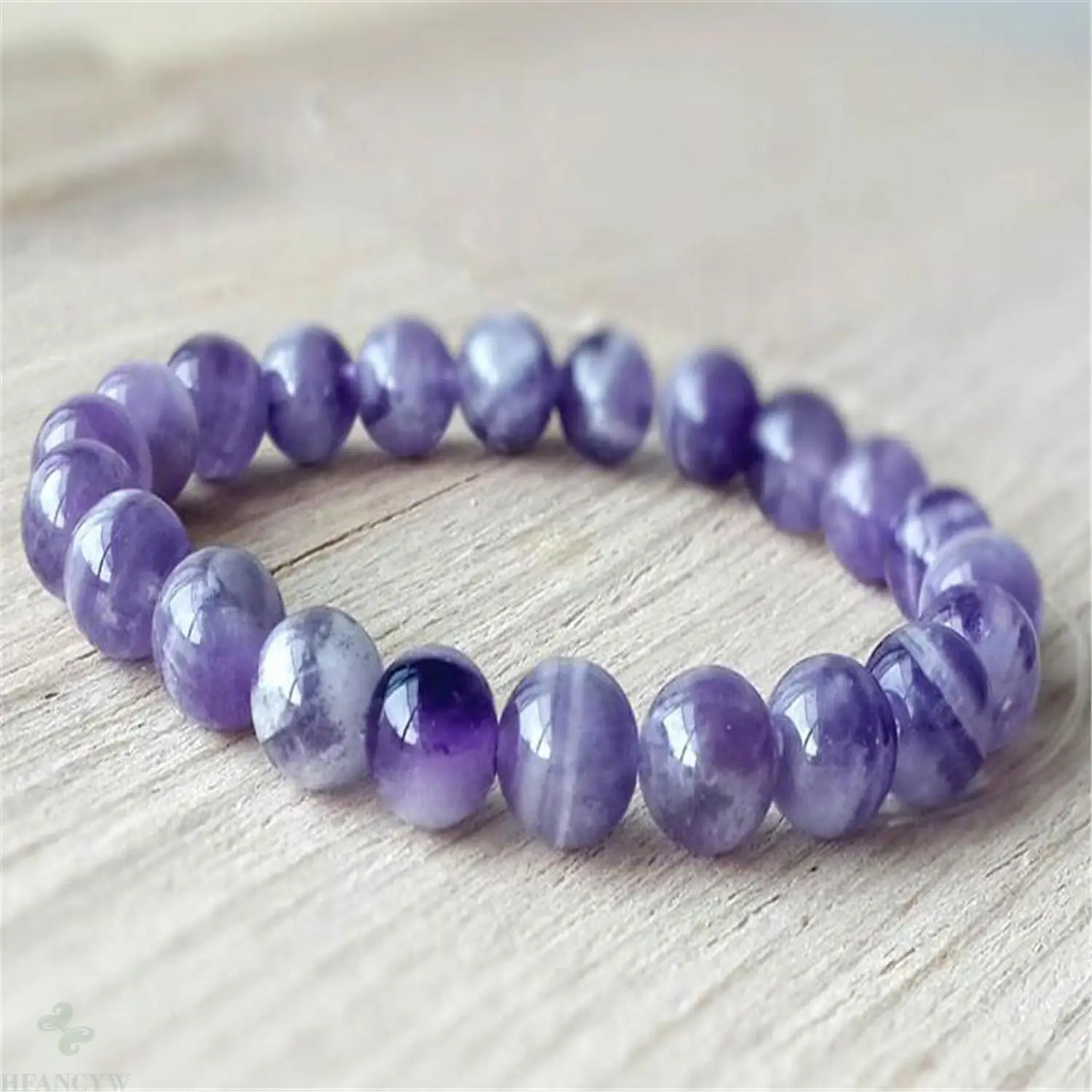 

8mm Natural Amethyst Handmade Mala Bracelet Ruyi Reiki Chakas Buddhism Spirituality Healing Prayer Men Yoga