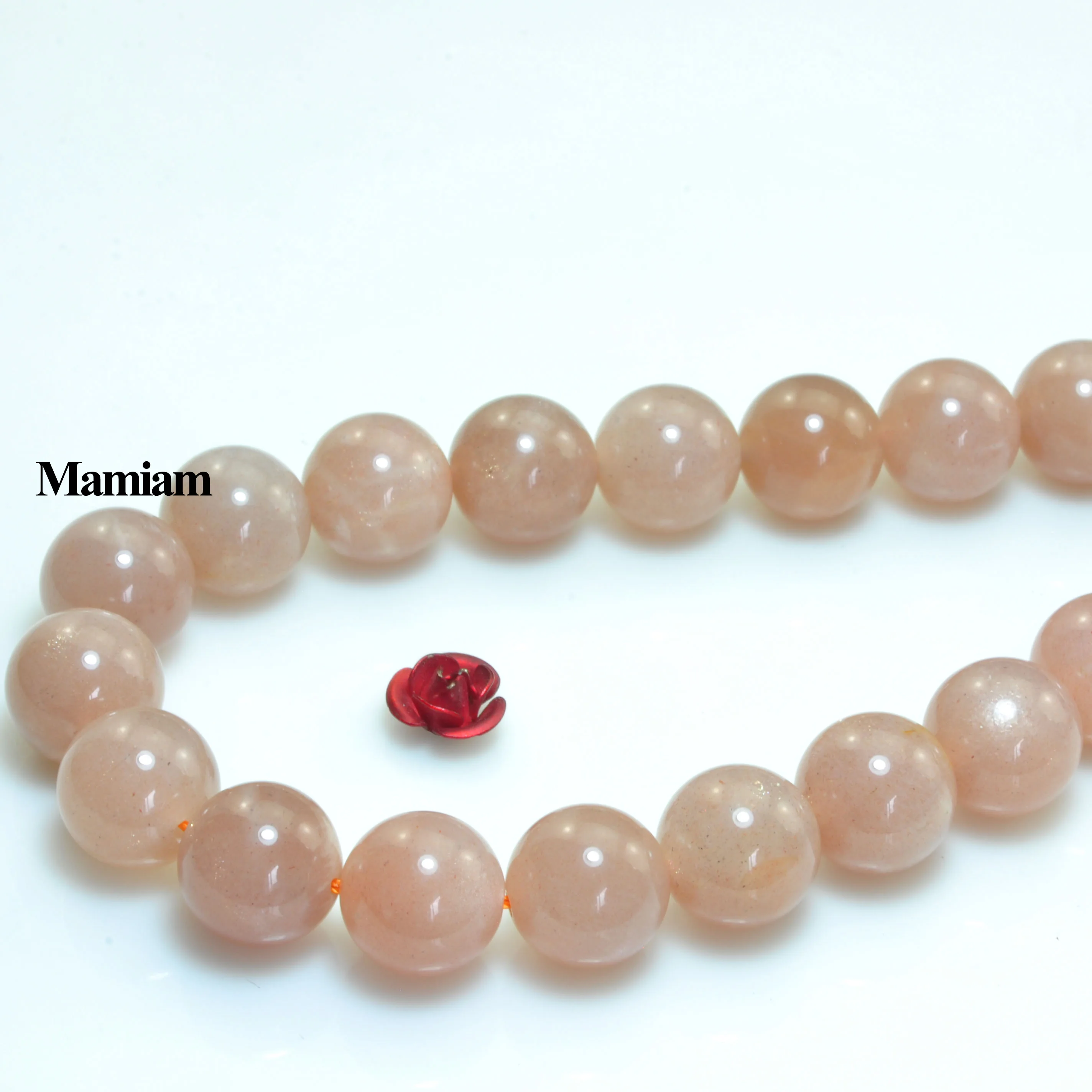 

Mamiam Natural A+ Golden Sunstone Beads 6mm 8mm 10mm Smooth Loose Round Stone Diy Bracelet Necklace Jewelry Making Gift Design