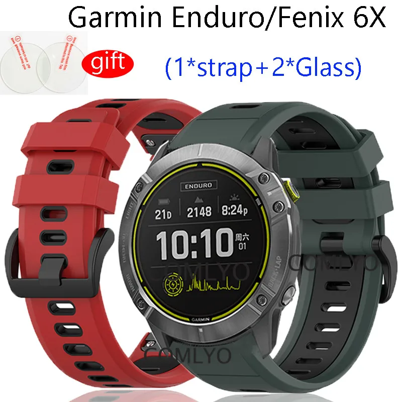 

Ремешок силиконовый 3 в 1 для смарт-часов Garmin Enduro Fenix 6x pro