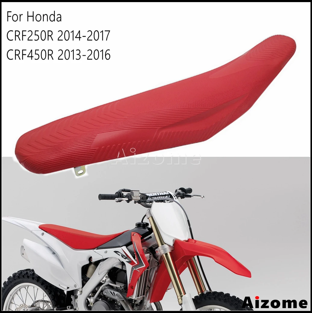 For Honda CRF250R CRE450R Red Motorcycle Seat Complete Solid Foam Non-Slip Seat Cushion Dirt Bikes Racing Motocross Seat Cover