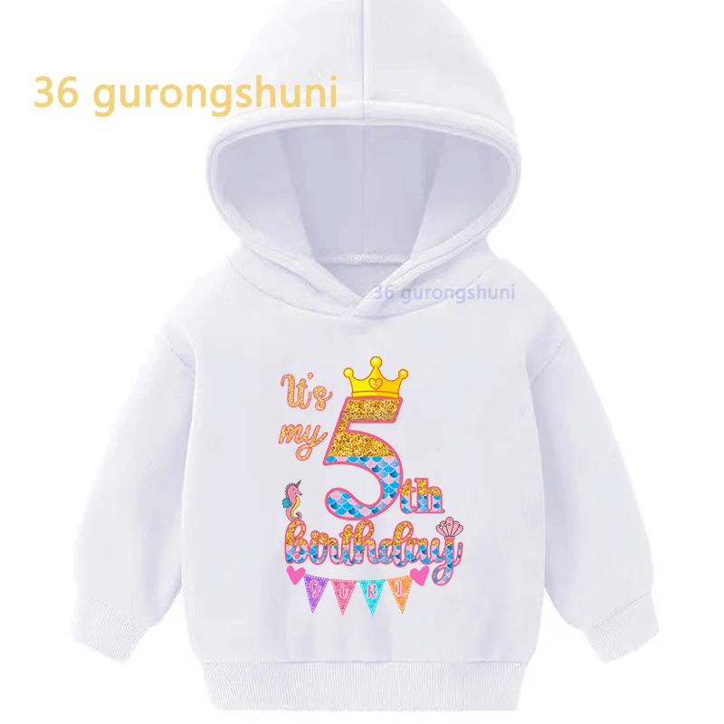 Kids Winter Baby Boy Clothes It’s my 6 7 8 9 old Birthday Children Girl Hoodies Boys Anime Hoodie For Girls Clothing Sweatshirts