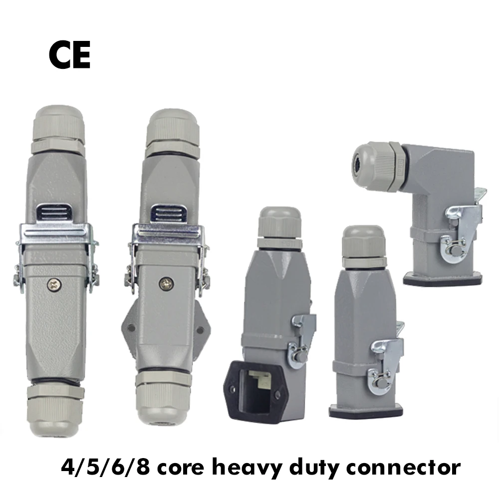 Heavy Duty Plug Connector 4+1pin 5pin 10A power connectors rectangular aviation plug