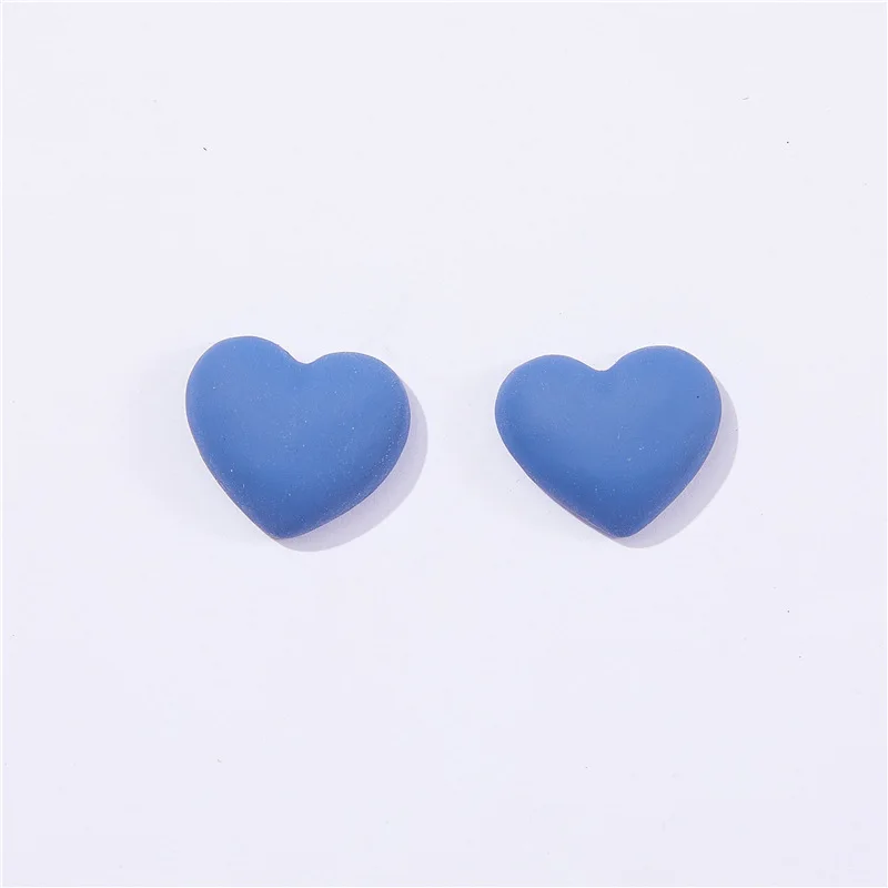 20-50Pcs Solid Color Mini Love Heart Flat Back Resin Girl Hairpin Earrings Phone Crafts Accessories Patch DIY Scrapbook Applique