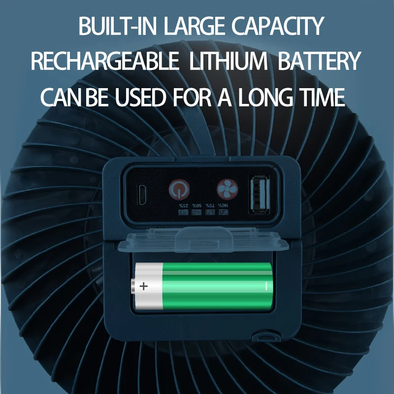 Portable Fan light USB Recharge Power Bank Camping Lamp Multifunction Outdoor Lighting LED Hanging Tent Fan Light