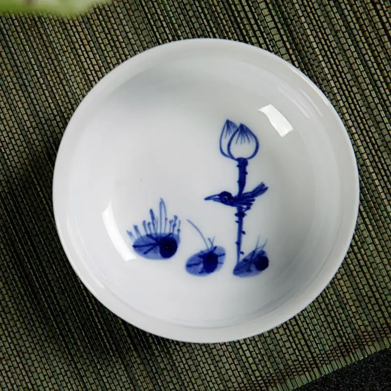 Jingdezhen The Blue and White Porcelain Cup  Hand-painted  Tea Cup Set Teacup Wholesale Tea Set with Modern