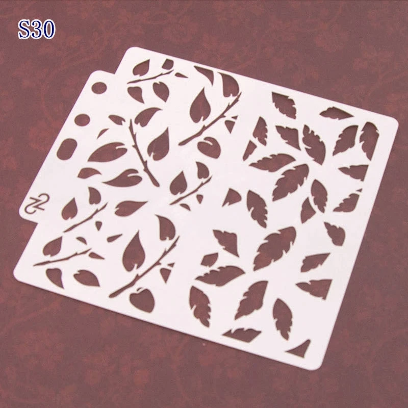 Leaves Flowers New Design DIY Layering Stencils Wall Painting Scrapbooking Coloring Embossing Crafts Decor Paper Card Template