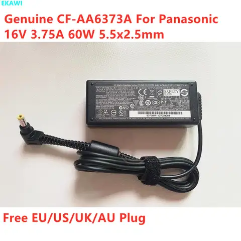 Genuine CF-AA6373A M1 16V 3.75A 60W CF-AA6372B AC Adapter For Panasonic TOUGHBOOK CF-R3 CF-18 CF-19 CF-29 CF-30 Laptop Charger