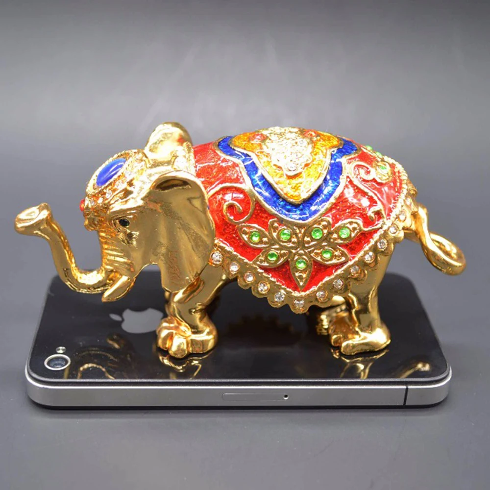QIFU Cute Elephant Jewelry Trinket Boxes for Home Decoration Mother's Days gifts