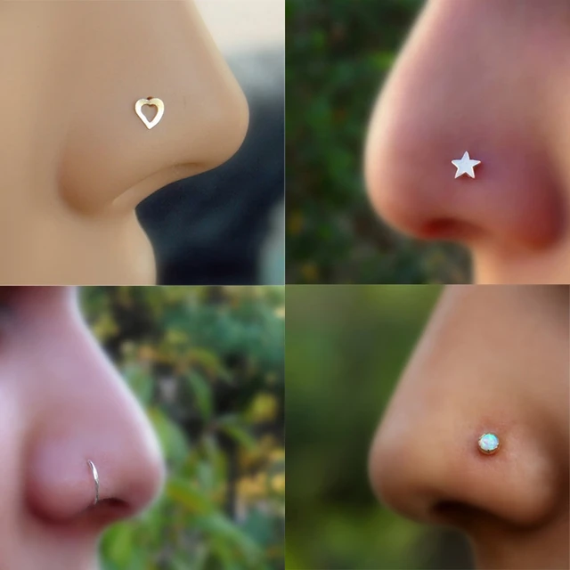 Nose Piercing Nostril Body Jewelry Piercing Nariz Body Jewelry 6pc Steel Nose Aliexpress