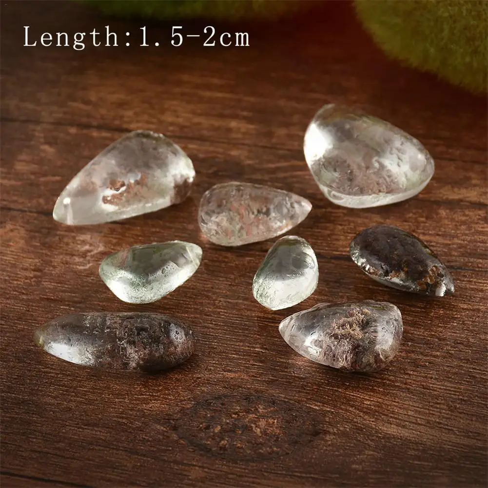 Natural Ghost Phantom Quartz Crystal Gem Specimen Healing Stone Pendant Decoration Nice Gift for Stone Collection Crystal Decora