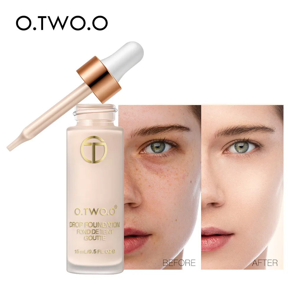 O.TWO.O Lightweight Liquid Foundation Moist Oil Free BB Cream Smooth Long Lasting Waterproof Cosmetics