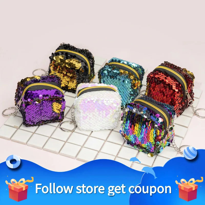 

Wallet Children's handbag Coin Purses Sequins Pouch Holder Adult Kids Girls Gift Small Change Toys Kawaii bag Zipper Wholesale