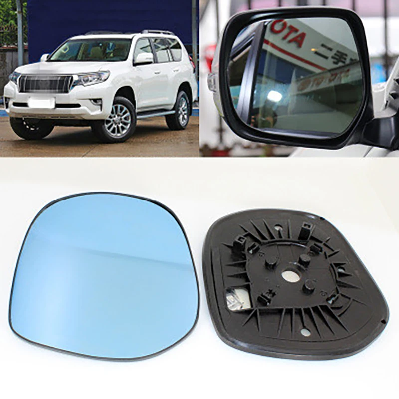 

Large Vision Car Blue Side Rearview Mirror Glare Proof LED Lamp Heated Turn Single for Toyota Prado 2005-2020