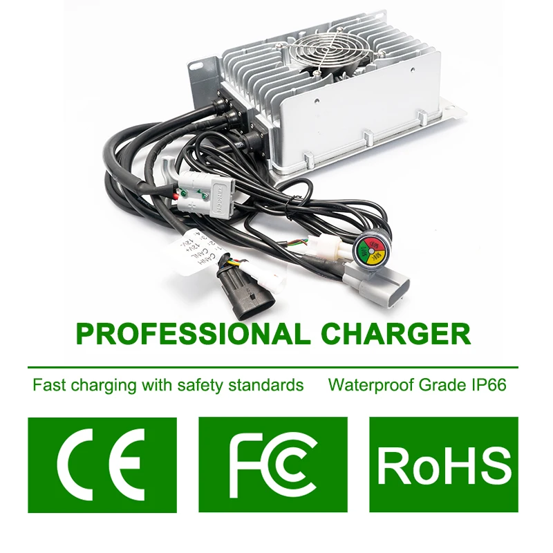 Fast Charger 6.6KW LifePO4 Lithium Battery Charger Li-ion NCM 48V 72V 96V 16S 20S 36S Enable 1430 TC CAN Control Fast Shipping