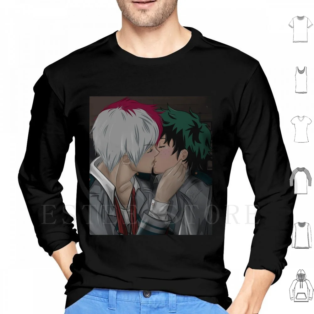 Толстовка Tododeku с длинным рукавом Todoroki Deku Bl Bnha Mha Boku No Hero Академия My Midoria Shoto Midoriya Izuku Kiss