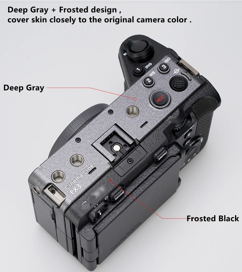 Hinefilm Skin for FX3 Camera Skins Wrap Cover For Sony FX3 Camera Sticker Protector for Sony ILME-FX3 Sticker Film FX 3 Skin