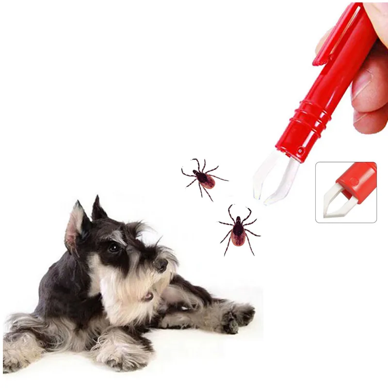 Pet Hair Flea Cleanning Tweezer Pet Dog Cat Tick Remover Grooming Tool Pet Hair Tick Twister