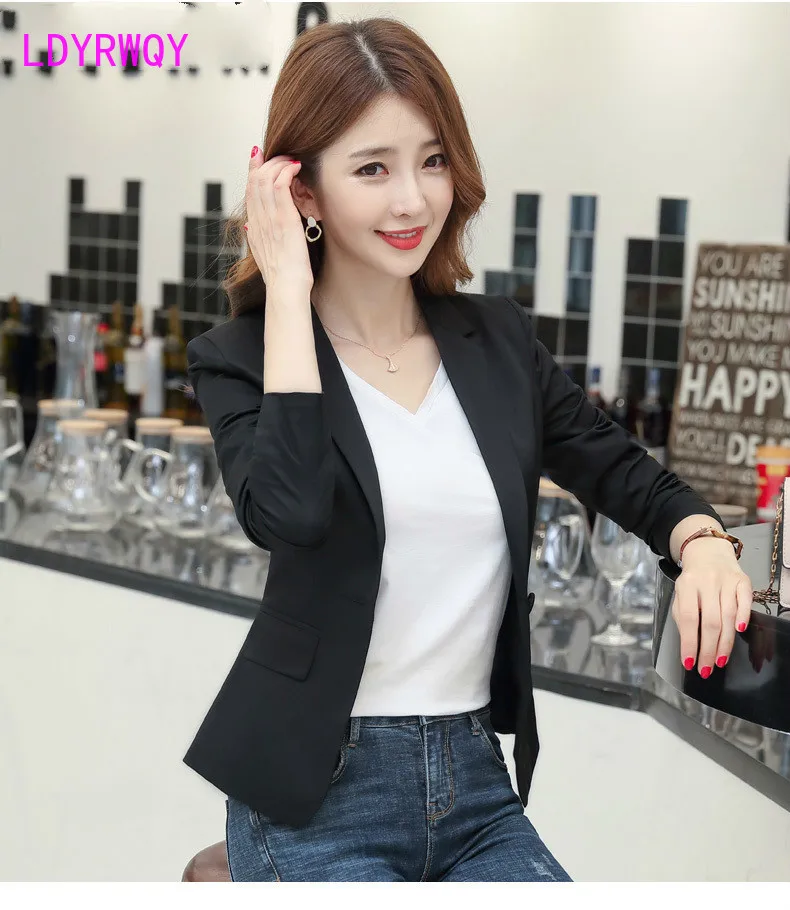 2020 new autumn Korean version of the women\'s self-cultivation of the skinny casual jacket red suit female Regular  Full