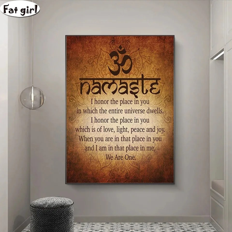 Buddhist Inspirational Spiritual diamond Painting Wall Art Picture Diamond Mosaic Full Square Round Drill Religion Believer Icon