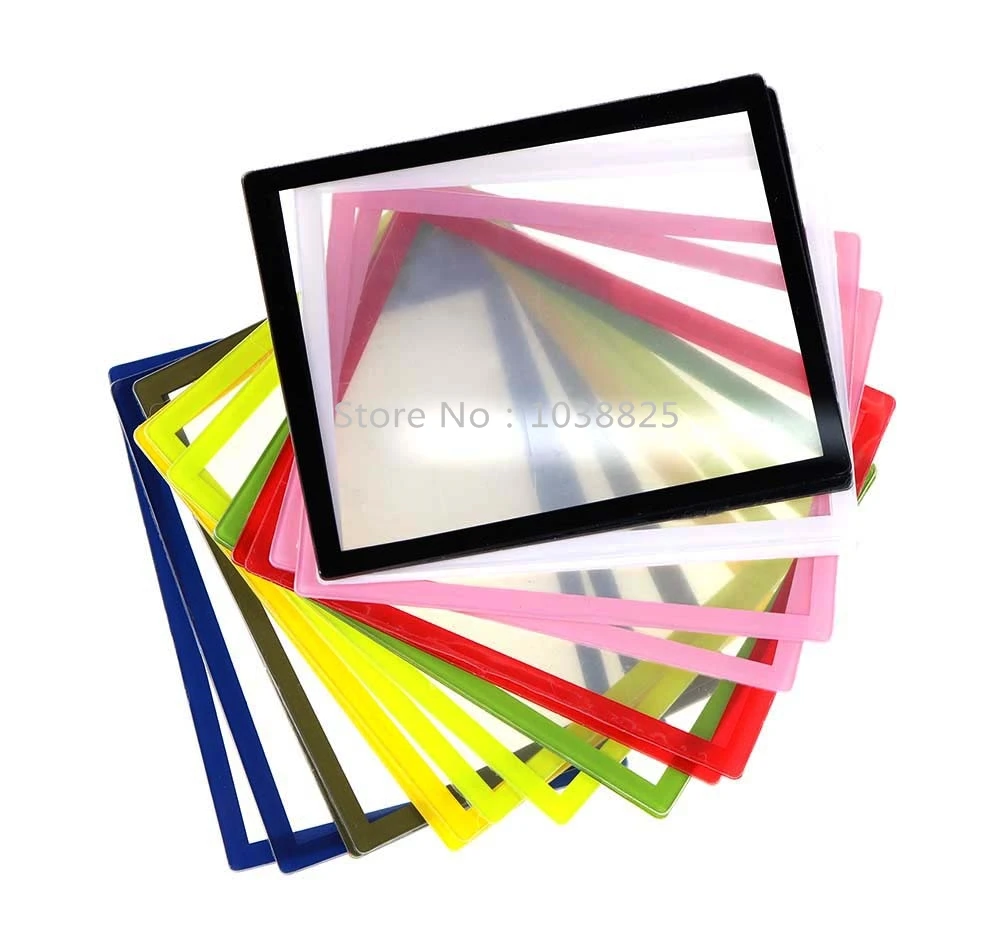 مجموعة واحدة متعددة الألوان لعدسة DS Lite العلوية السفلية LCD عدسة الشاشة العلوية السفلية غطاء عدسة الشاشة البلاستيكية لوحدة التحكم NDSL