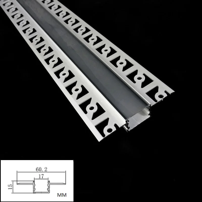 Imagem -03 - Gesso para Drywall 530 Peças de 1m 33 Pés Emplastro Embutido 12 16 20 mm Perfil de Alumínio Faixa Difusora Preta Fosca Canal Embutido