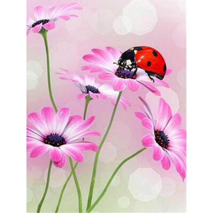 Diamond Painting 5D DIY Square/Round Diamond Animal Painting Seven Stars Ladybug Beauty Picture Cross Stitch Embroidery WG3285