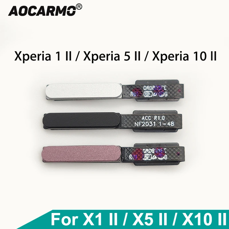 Aocarmo Przycisk Włączania/Wyłączania, Czytnik Linii Papilarnych, Przycisk Touch ID, Taśma Flex do Sony Xperia 1 II /5 II /10 II X1ii X5ii X10ii