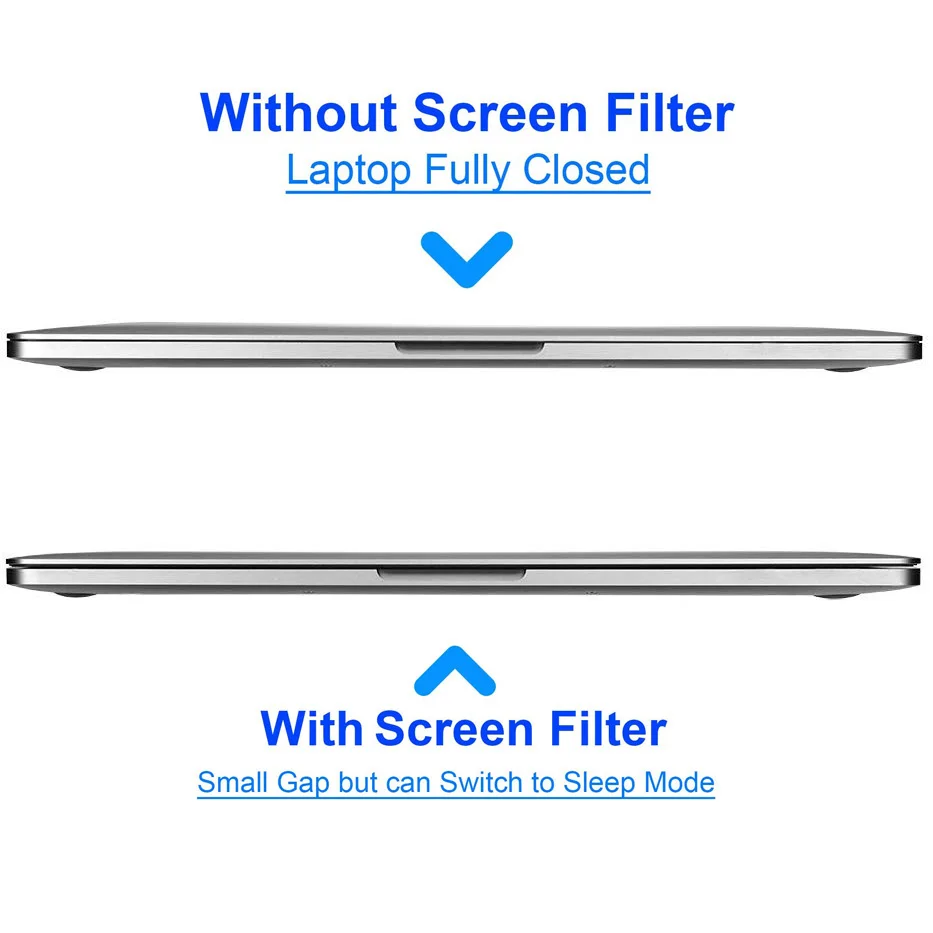 Película protetora para macbook pro touch bar, 15.4 polegadas, com filtro de privacidade, sem bolha