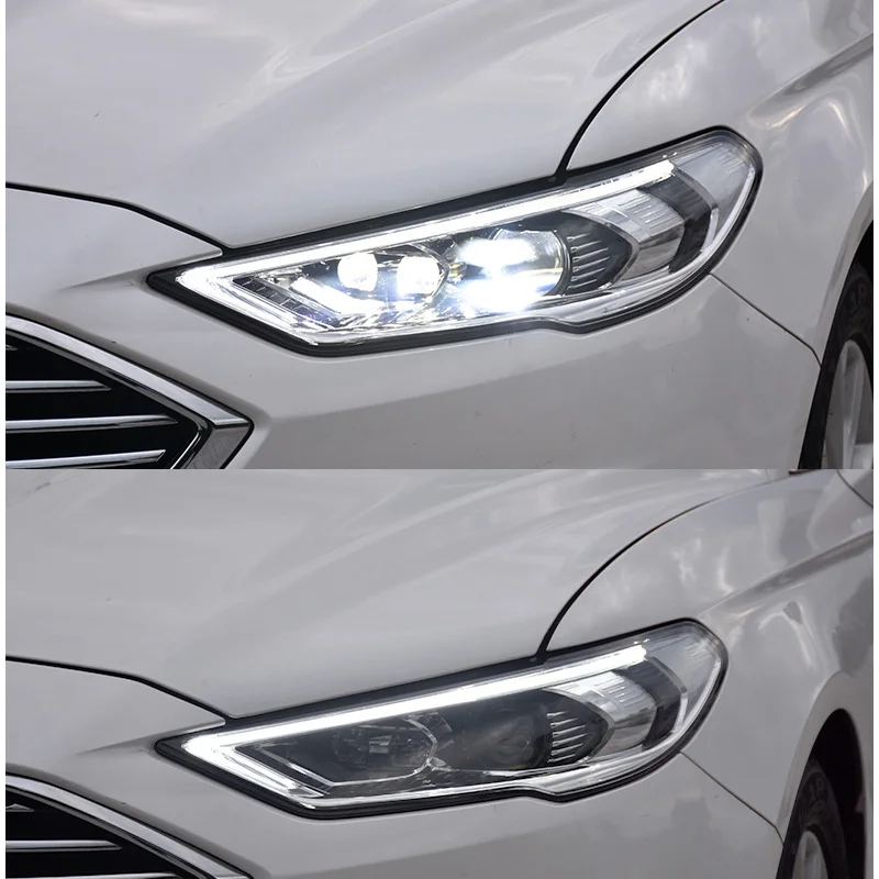 For Ford Mondeo 2017-2021 Headlights LED Running lights Bi-Xenon Beam Fog lights angel eyes Auto levels