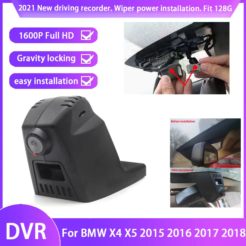 

Plug and play Car DVR Video Recorder Dash Cam Camera For BMW X4 X5 2015 2016 2017 2018 High quality driving recorder hd 1600P