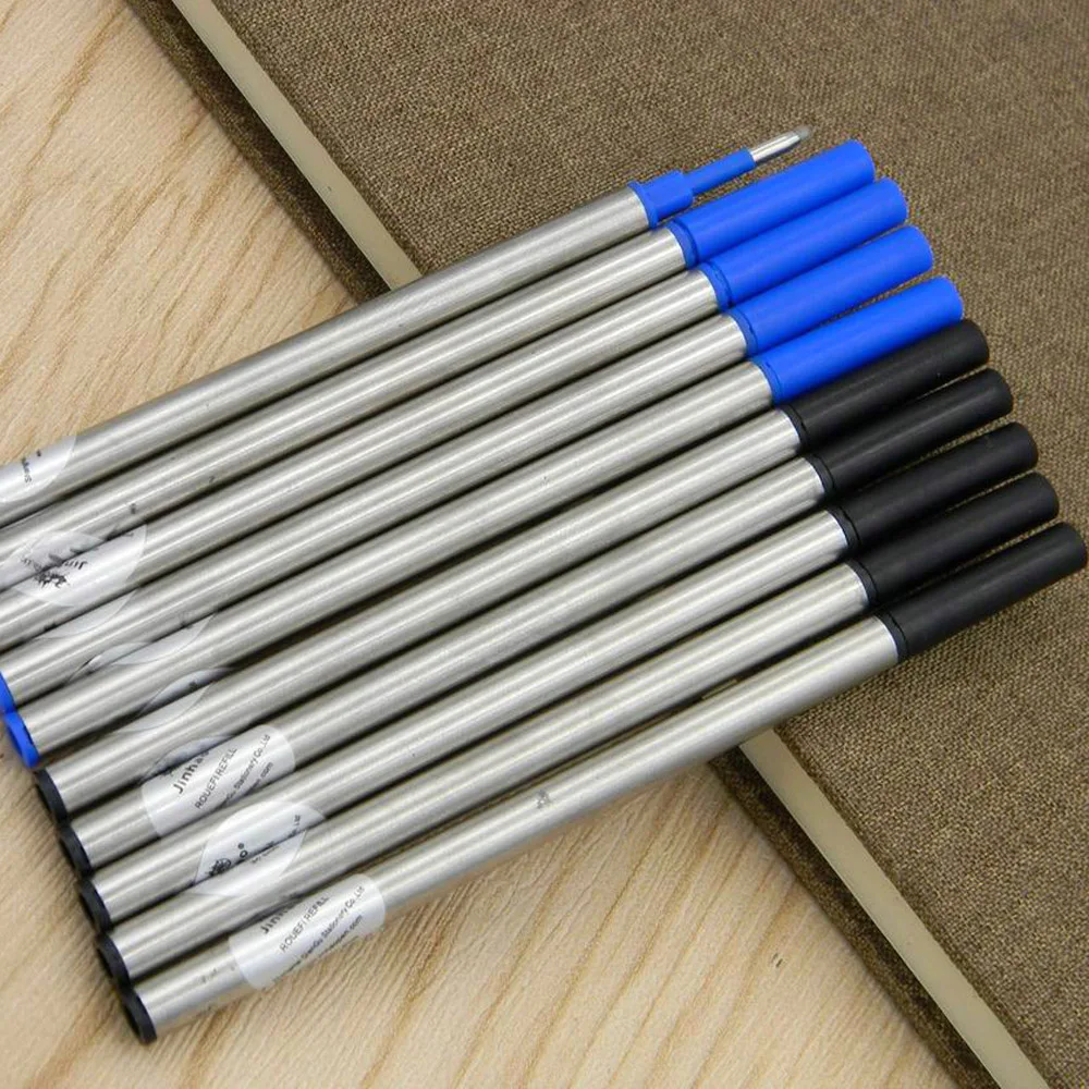 10pcs jinhao Top High quality Blue & Black Ink refill For Roller Ball Pen refills switzerland signature calligraphy Stationery