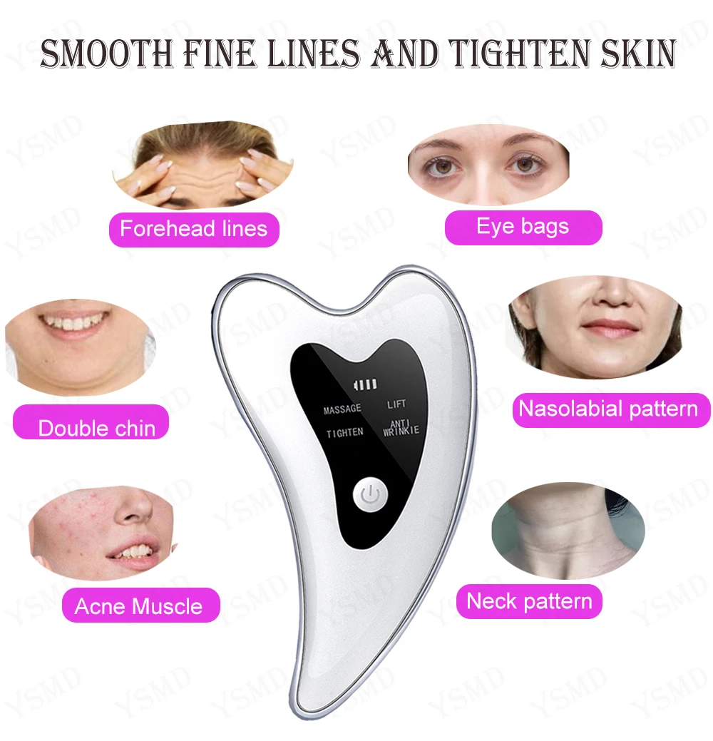 Skin Scraping Facial Massage Machine Skincare Tools for Lifting Gua Sha Double Chin Remove Neck Care Electric Face Eye Massager