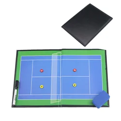 High Quality Leather Tennis Board Portable Folding Tactical Board With Magnetic Pen Tennis Accessories