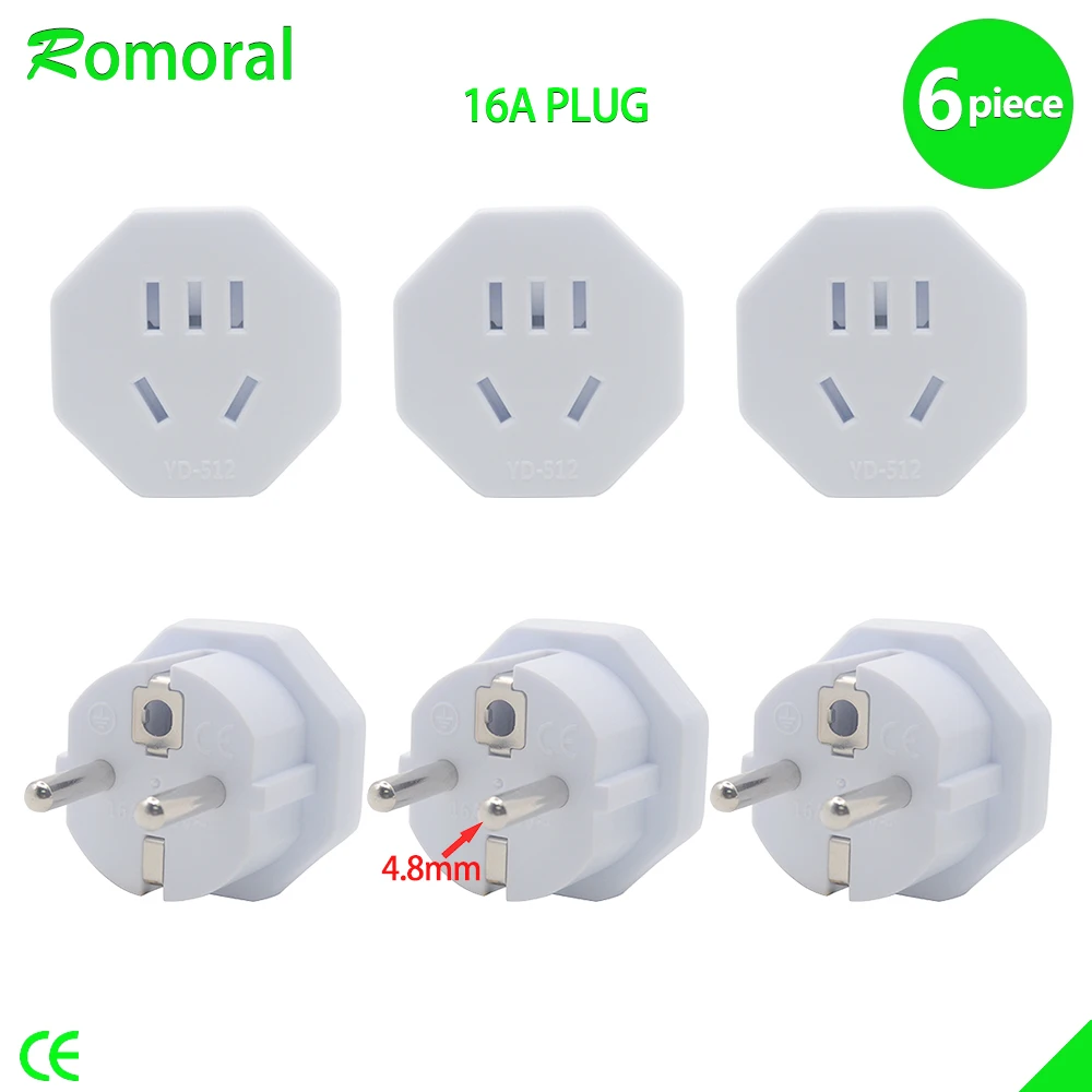 Adattatore convertitore da viaggio con spina UE Presa da muro per caricatore da viaggio CA 250 V con adattatore domestico