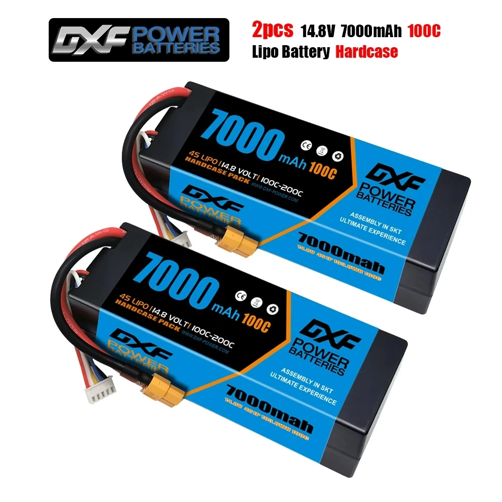 DXF bateria Lipo 2S 3S 4S 7.4V 11.1V 14.8V 7000mah 6750mah 6500mah 5200mah 8000mah XT60 bateria do RC samochód samolot ciężarówka Buggy