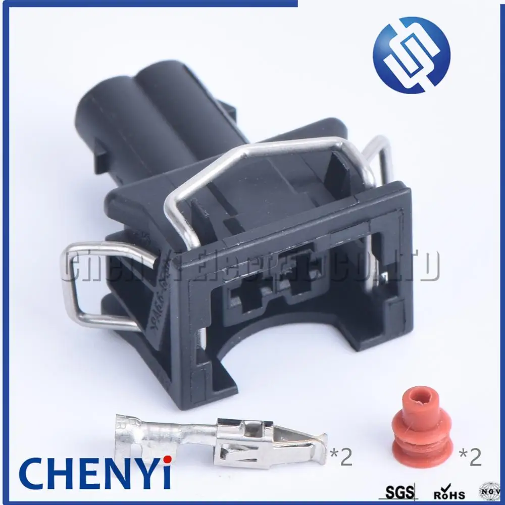 1 set 2 Pin male or Female EV1 Fuel Injector Nozzle Waterproof Connector Plug Socket Housing For VAG 829441-1 037906240 106462-1