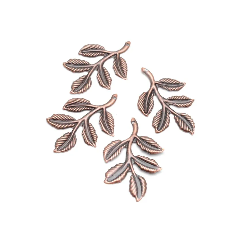 Free shipping 30Pcs Leaf Filigree Wraps Connectors Metal Crafts Gift Decoration DIY 38x24mm