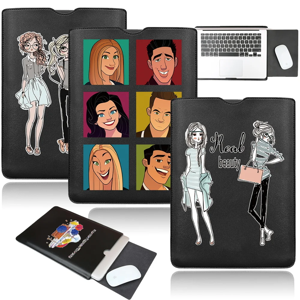 

Laptop Bag for Macbook Air Pro 13 15 Pu Leather Cartoon Pictures Sleeve Case for Huawei ASUS Dell 11 13.3 14 15 Inch Notebook