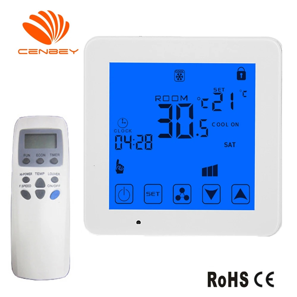 Wifi Smart Thermostat Air Conditioning Thermostat Three Speed Remote Control Switch Fan Coil Unit Room Temperature Controller