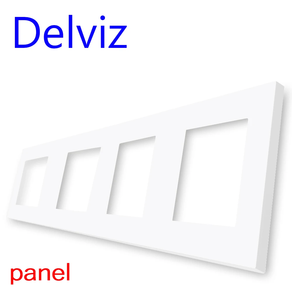 Delviz EU Standard Power Switch, 2/3/4/5 Multiple interfaces White Panel, TV RJ45 1 way switch, DIY Combination USB Wall Socket